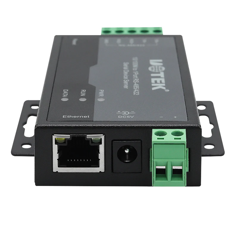 

Сервер последовательных устройств UOTEK 10/100M TCP/IP с RS-485 RS422 с защитой от электростатического разряда 4 кВ Поддержка MCP VCOM UT-6801BMT