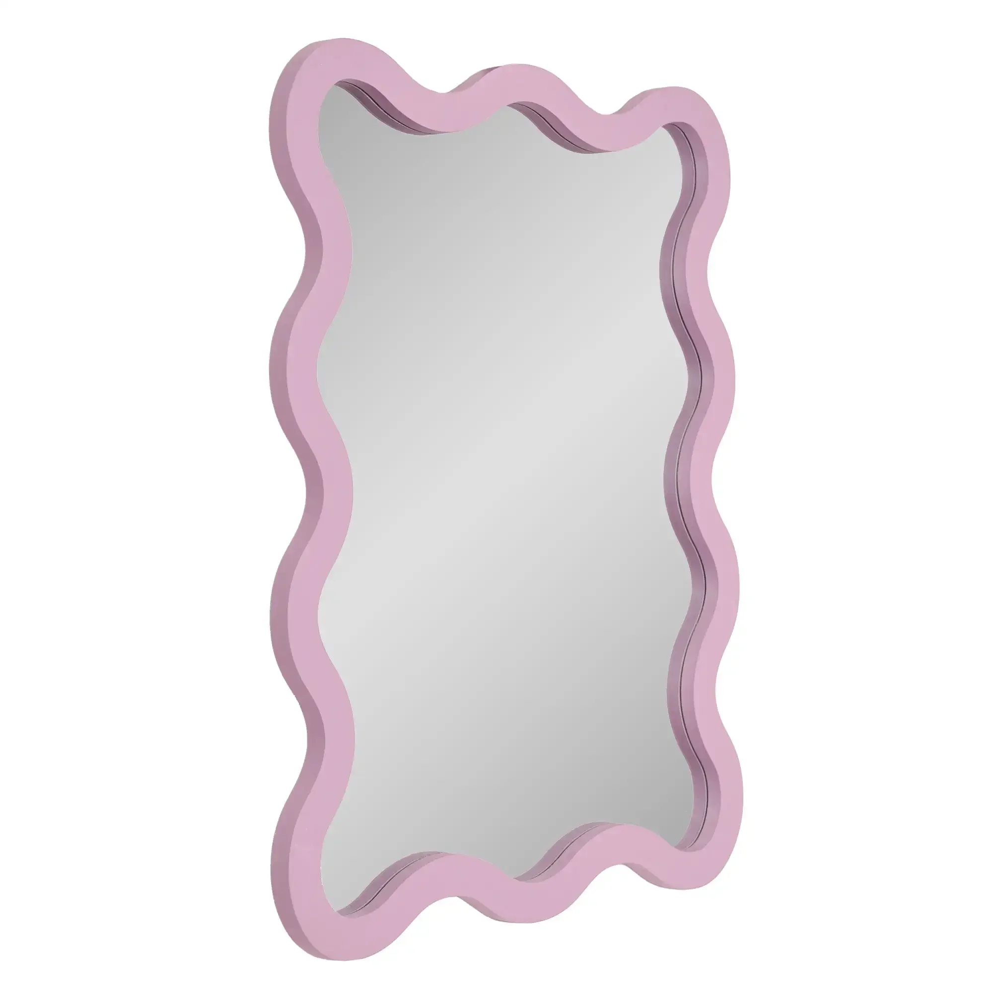 Wavy Framed Mirror, Lavender - 22" x 28"