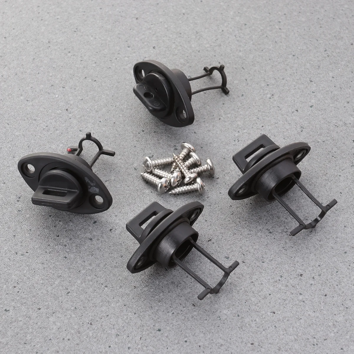 

8 Pcs Easy Installation Kayak Drain Plug Boat Kit Marine Longlasting Black Universal