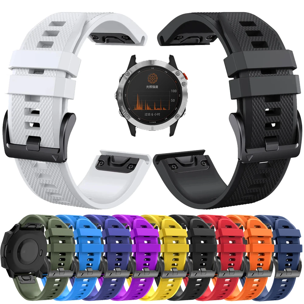 Pulseira de ajuste rápido 22mm 26mm para garmin fenix 6x 6 pro 7 7x pro 5 5x plus/epix pro 47mm/epix pro 51mm/d2 bravo/pulseira de silicone