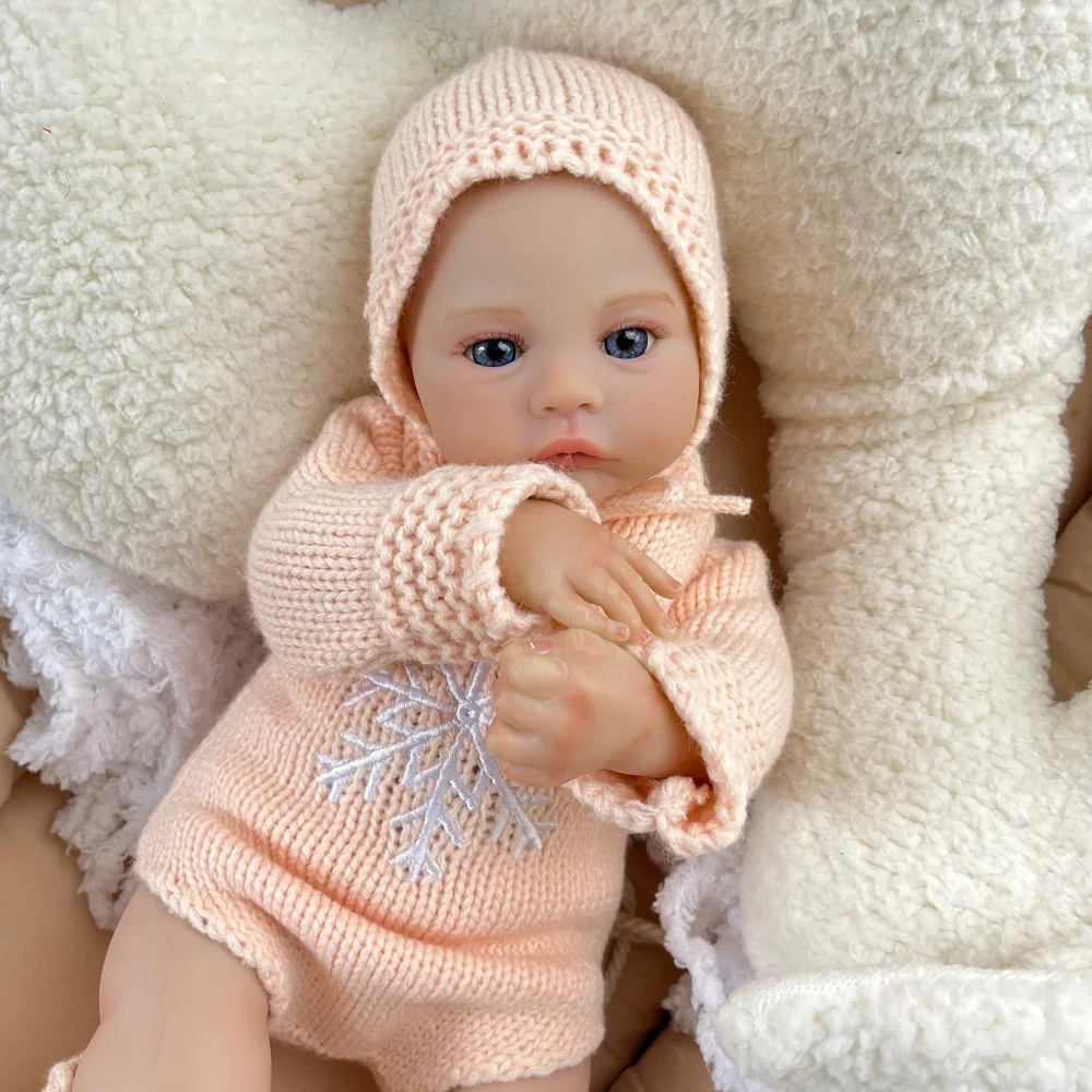 

AONPENG Realistic Reborn Baby Cloth Body Vinyl Limbs Doll 45cm 18inch 3D Simulation Skin Handmade Lovely Lifelike Doll