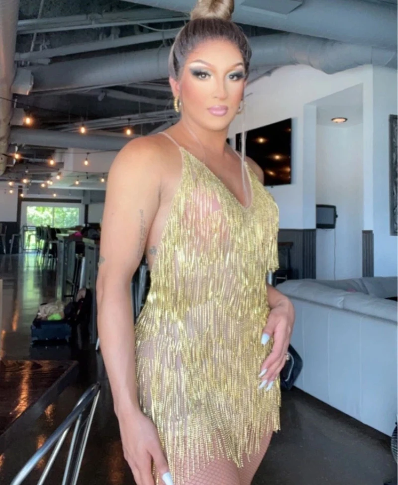 Female Latin Dance Performance Costume, Sexy Tassel Packaging, Big Diamond Tight Show Host, Singer Performance Costume