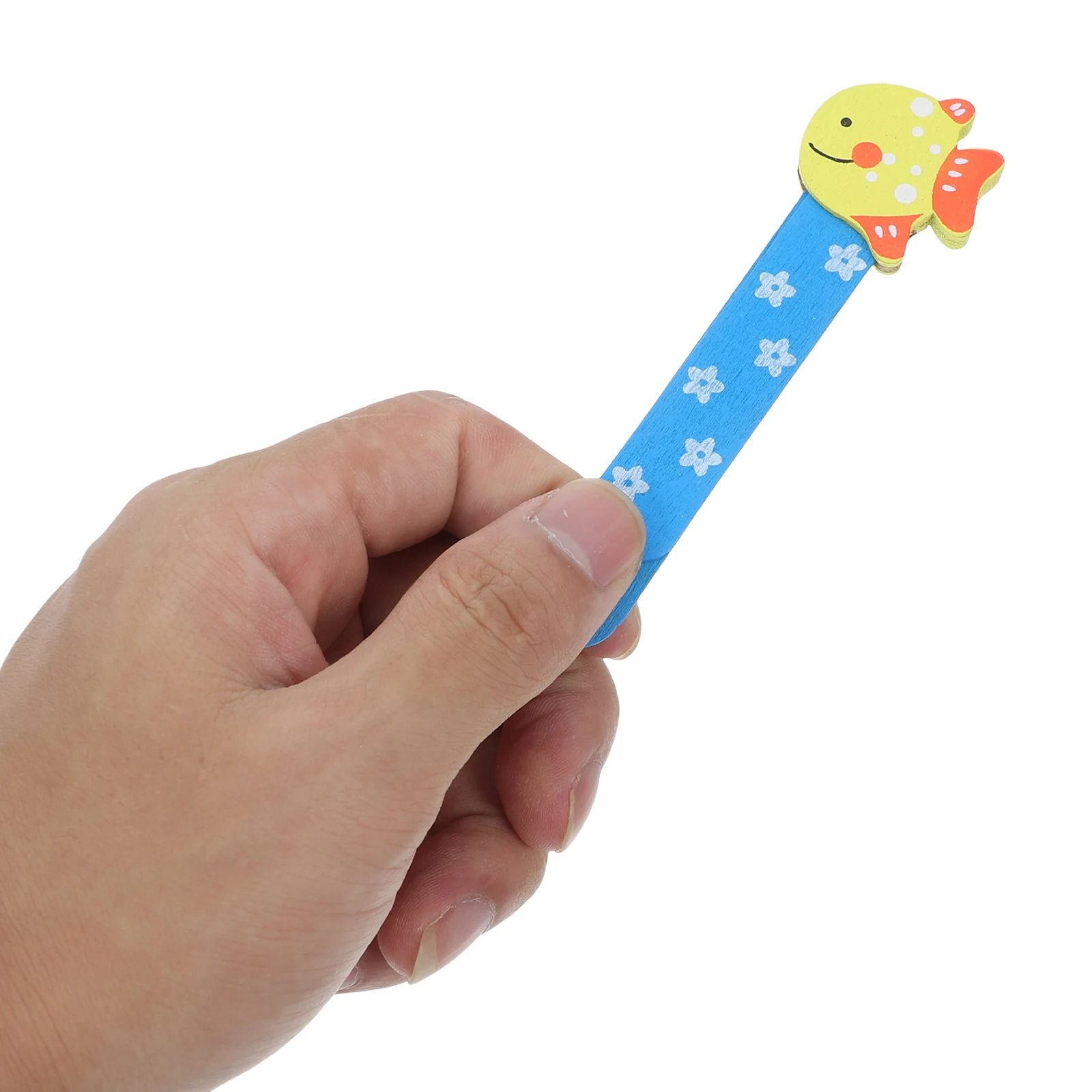 20Pcs Cartoon Wooden Bookmarks with Ruler Scale Function Portable Book Markers for Kids Students Study Decorative Stationery