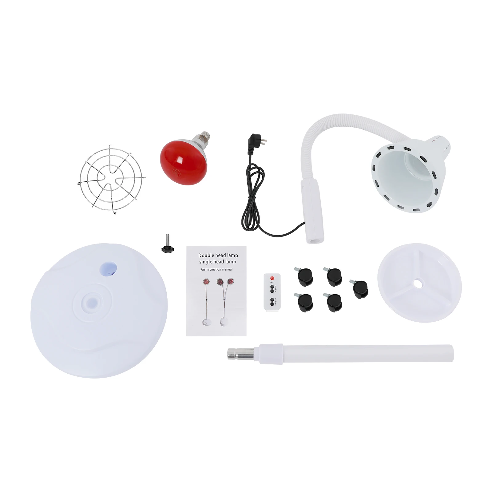 التحكم عن بعد مصباح الحرارة بالأشعة تحت الحمراء للعلاج الطبيعي |   مصباح خبز بالأشعة تحت الحمراء قائم بذاته لتخفيف الآلام مع سلك بطول 5.91 قدم