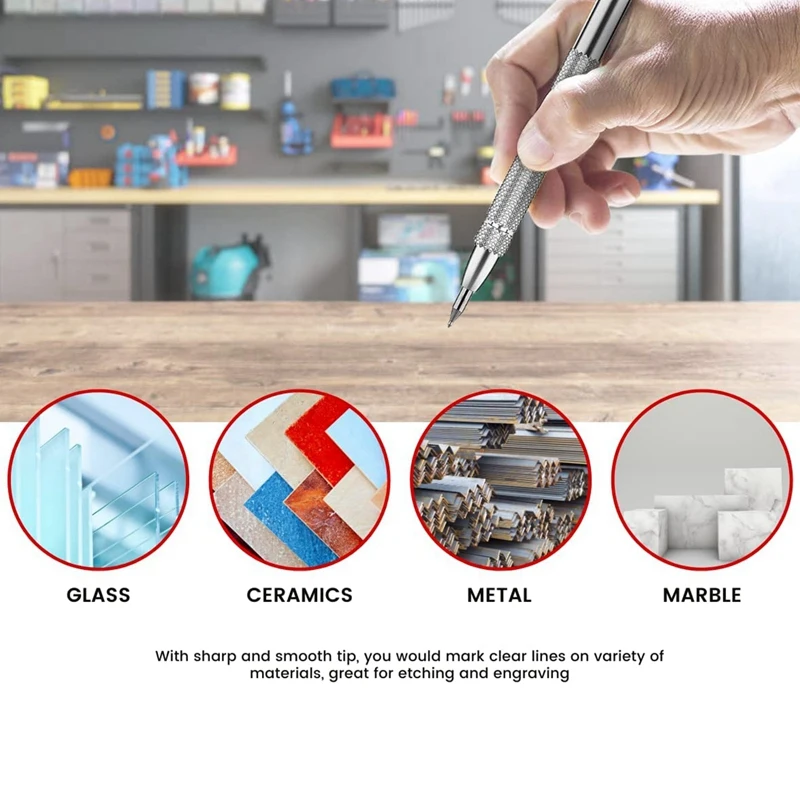 Tungsten Carbide Engraving Pen Metal Scribe Sculpt Stroke Line Tool Scribing Tools Head For Glass, Ceramics, Metal Sheet