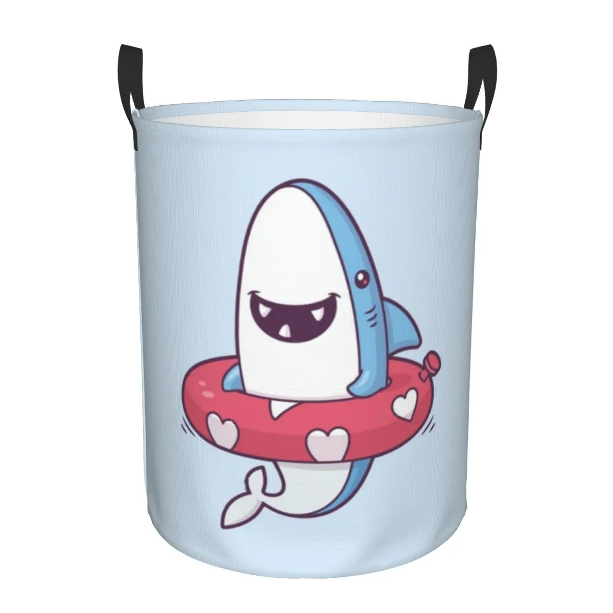 

Shark Summer Fun Foldable Laundry Baskets Dirty Clothes Toys Sundries Storage Basket Large Waterproof Bucket For Home Kids
