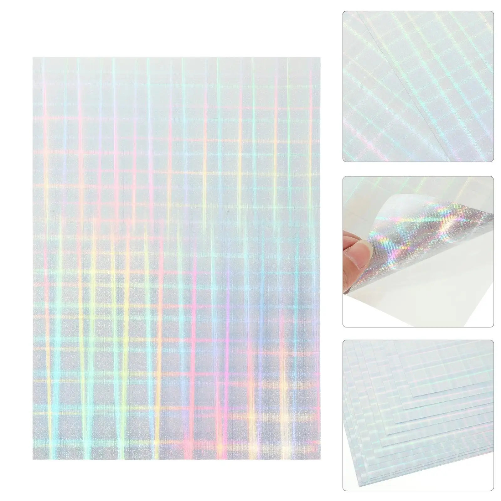 20 Sheets Holographic Printing Paper Blank Labels Nail Stickers Large for Printer
