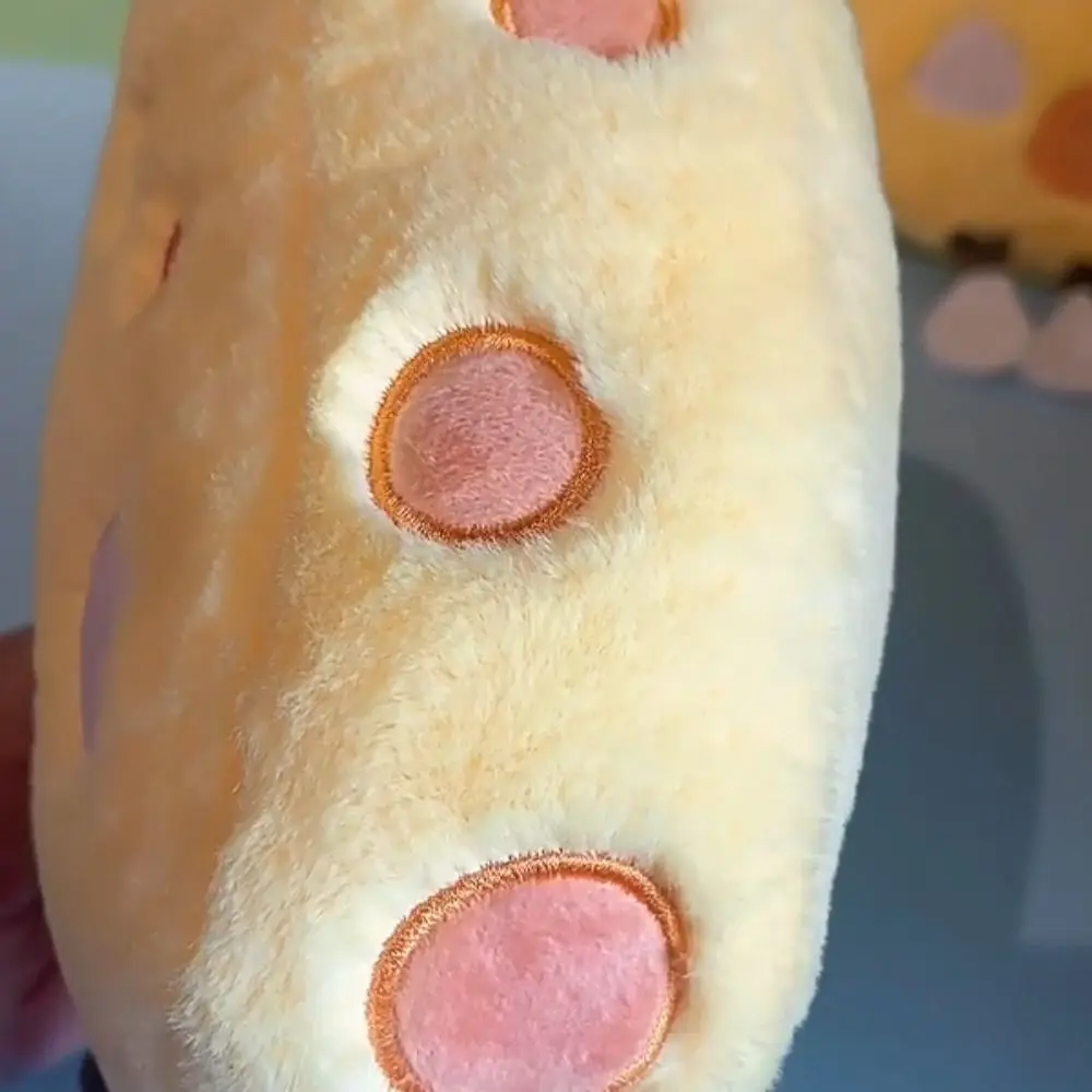Yeux étoilés Simulation fromage jouets en peluche Triangle alimentaire dessin animé fromage poupées en peluche avec pied 25 cm Simulation fromage en peluche jouet