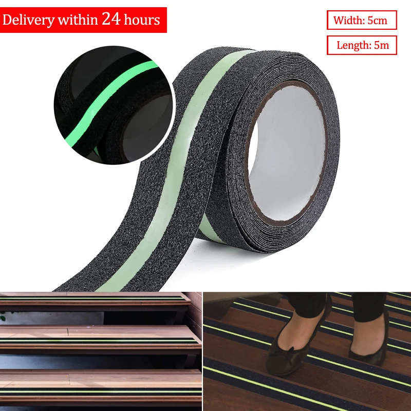 

Luminous Anti Slip Grip Tape In Dark Improves Grip And Non Slip Safety Stair Treads Indoor or Outdoor