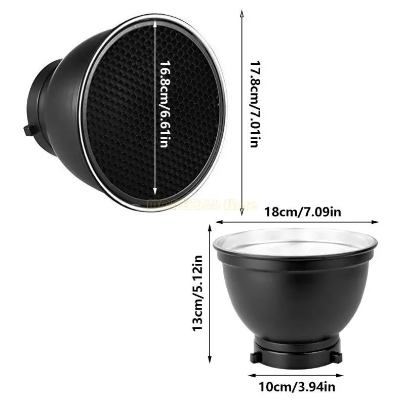 F62C Baorong Mount 용 7 인치 리플렉터 디퓨저 램프 그늘 덮개