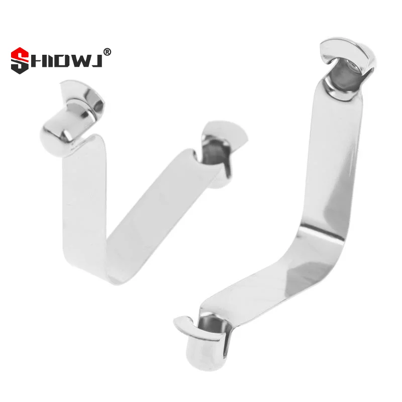 Kayak Paddle Spring Snap Clips Push Button Spring Clip V-Shaped Lift Telescopic Locking Tube Pole Clips For Awning Tent Pole