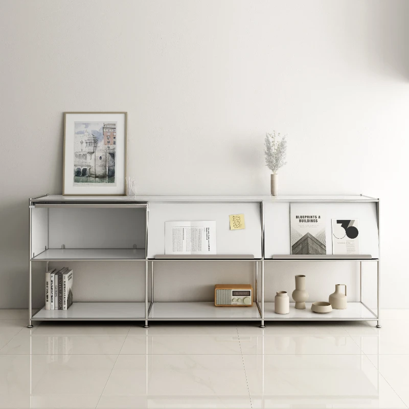 

Medieval sideboard stainless steel usm module combination multifunctional storage locker simple wind