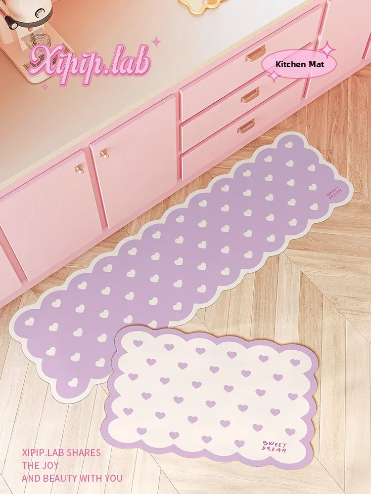 

Кухонный коврик: противоскользящий, впитывающий масло, легко моющийся, не требующий стирки, быстросохнущий, влагопоглощающий, для дома, в девичьем стиле, прочный.