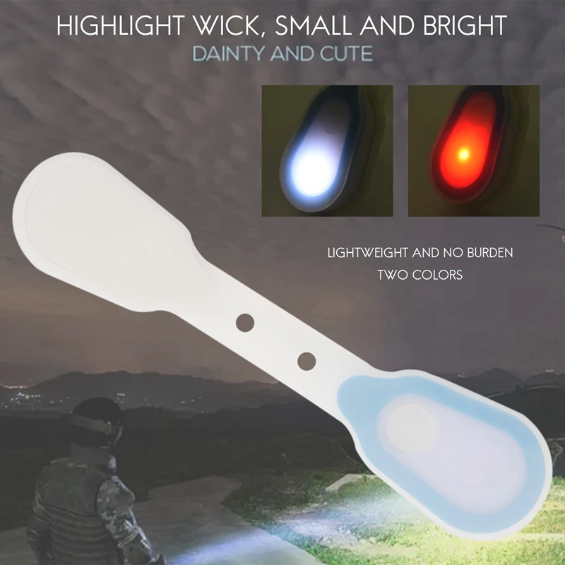 2Pcs LED Flashlight Clip On To Clothing LED Magnetic Lights Running Button Silicone Clip Lamp For Hiking Running