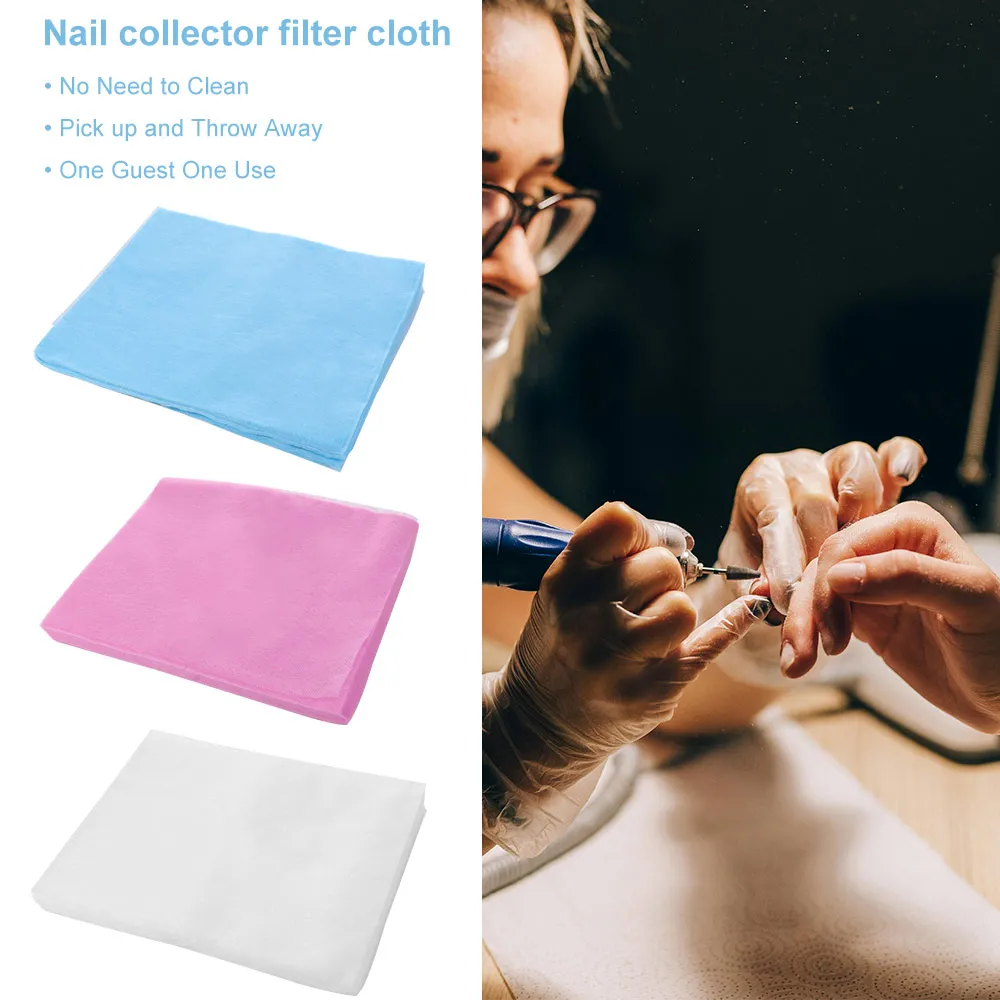 

200Pcs Replace Nail Dust Collector Filter Paper Free Cutting USB Nail Vacuum Filter Cotton Pink/White/Blue Dustproof