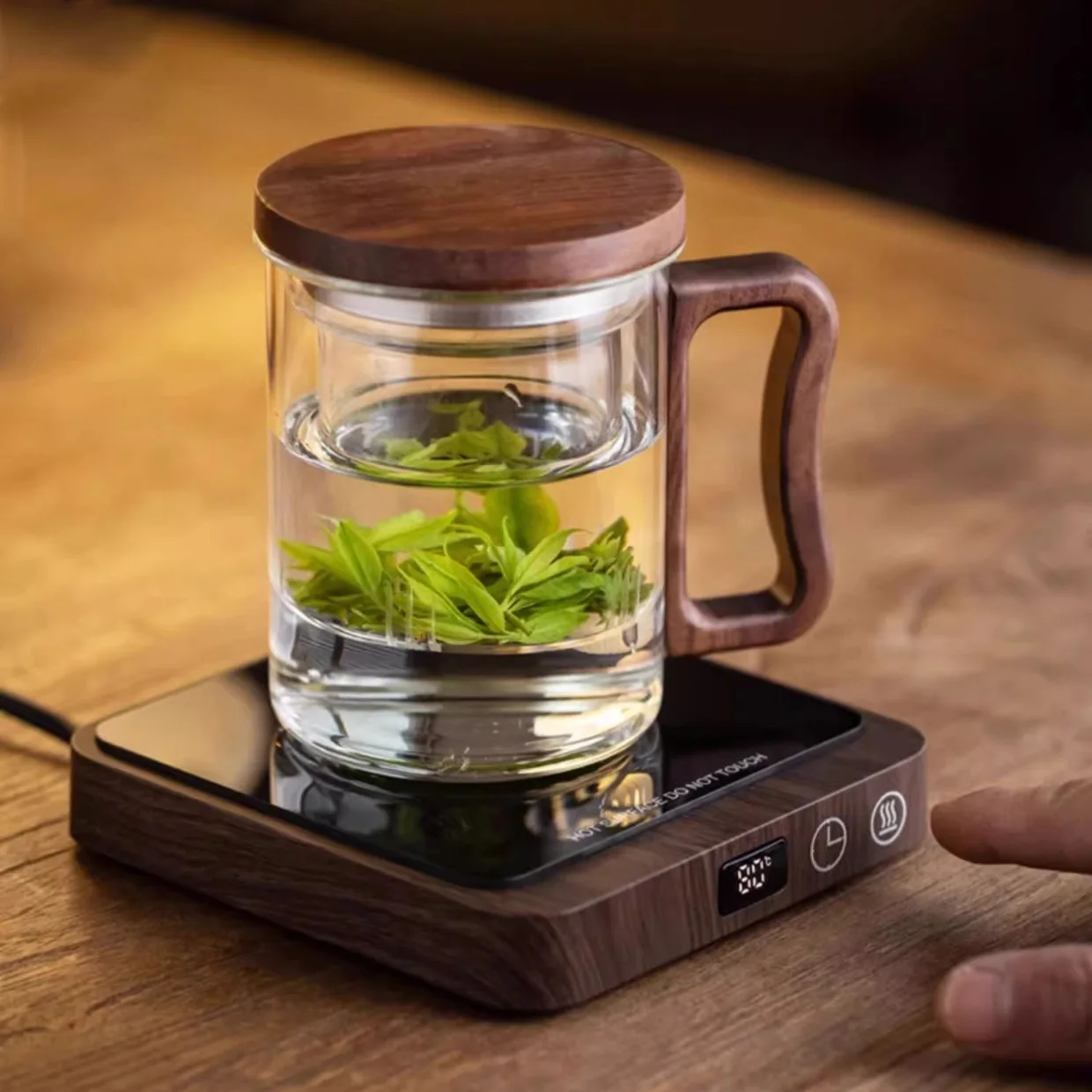 20 واط القهوة الكهربائية مدفأة القدح مع 5 والعتاد التحكم في درجة الحرارة لوح تسخين كوب لوحة التدفئة للحليب الشاي المياه 220 فولت #2