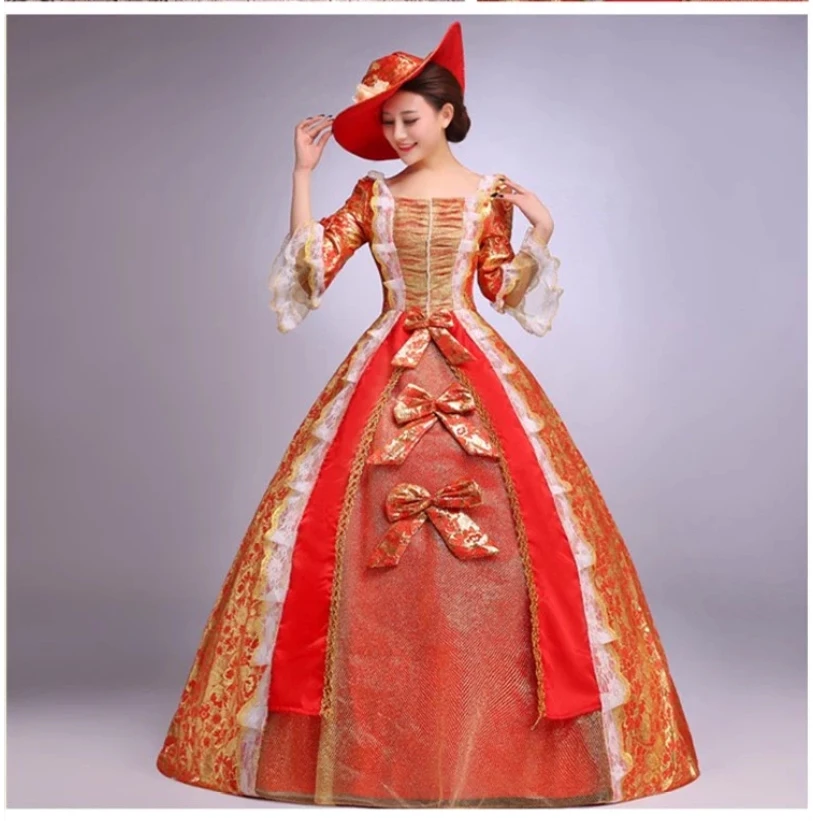 

Новое платье принцессы в русском французском европейском стиле, костюм для выступлений, платье с бантом из танцевальной драмы