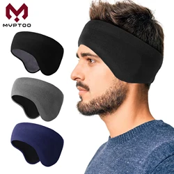 Double-layer Winter Thermal Headbands Windproof Ear Warmer Fleece Sports Sweatband Ski Running Cycling Fitness Bandana Hairband