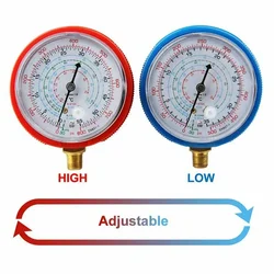 2PCS Low High Pressure Gauge R22 R404A R134A R410A Air Conditioner Manifold Gauge HVAC Tool Accessories