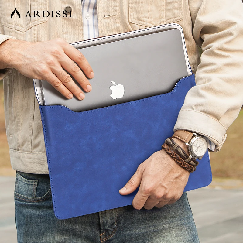 ซองใส่แล็ปท็อปสำหรับ (MacBook Mac Book iPad) M1อากาศ M2 13 3 14 2 15 6 16 Pro 12 9 11นิ้วฝาครอบกระเป๋าหนัง PU สีด้าน