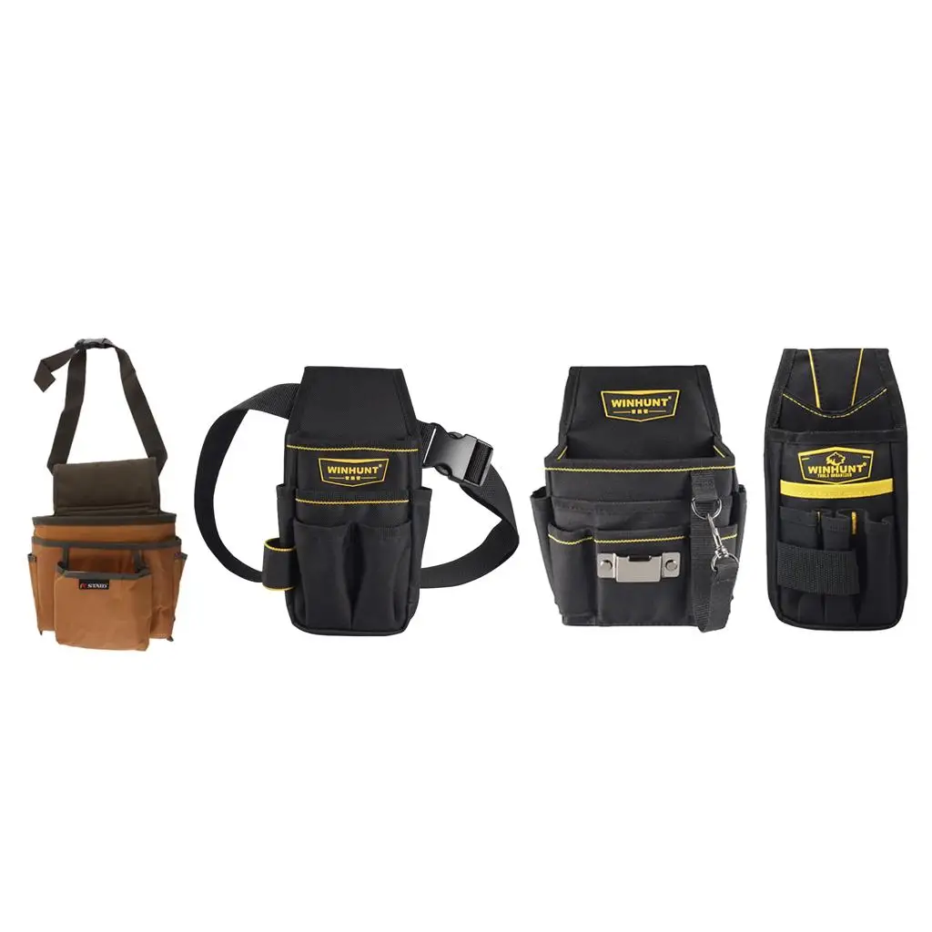 4 Types Utility Bag Tools Holder Multi Pockets Waist Bag Nail Tool Apron Carpenter Belt Rig Pouch Bags