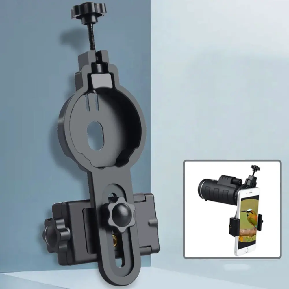 

Universal Phone Lens Photography Adapter Mount Adjustable Rotary Clamp Telescope Phone Clip Bracket Compatible Upgrade