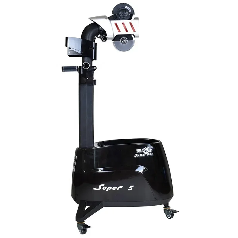 روبوت تدور احترافي لتنس الطاولة مضاد للالتصاق على شكل سمكة مزدوجة، آلة تقديم كرة بينج بونج متعددة الدوران #3