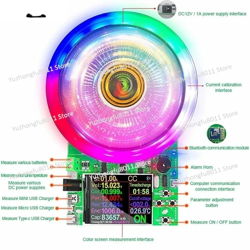 180W DL24P 150W DL24 2,4 pulgadas LCD DC USB probador carga electrónica aplicación capacidad de la batería descarga carga medidor de potencia TESTER