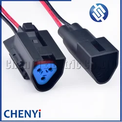 3 Pin Auto Waterproof Connector male or female Automobile Triangle Wire harness plug socket 7-1437710-9 3-1437712-1 For Ford