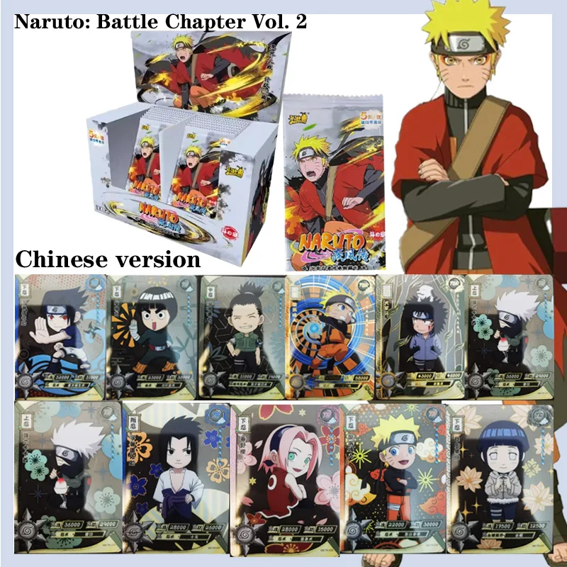 Hot Anime Naruto Gioco di carte Battle Chapter Serie 2 Carte da collezione Heritage Giochi premium Carte anime Regalo squisito Giocattoli Ninja