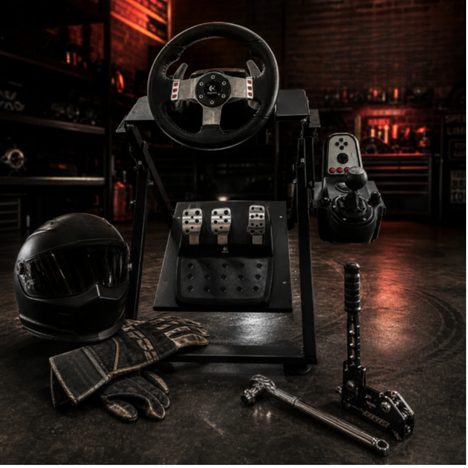 Wheel Stand with Shifter Mount Sturdy Racing Wheel Stand Stable Compact for Gamers, Gaming Room, Bedroom view 3
