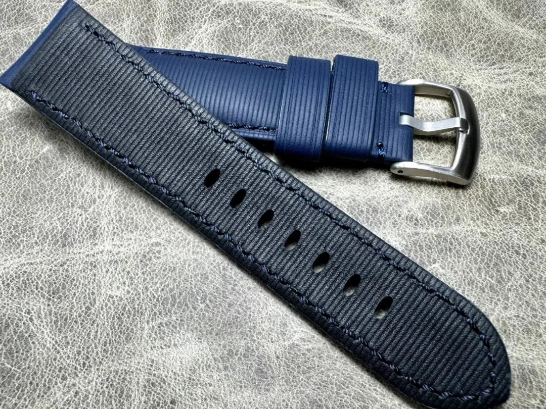 Top Quality 24mm Blue Green Vintage Retro Italy Genuine Leather Watchband Replace For Panerai Watch Strap PAM Bracelet