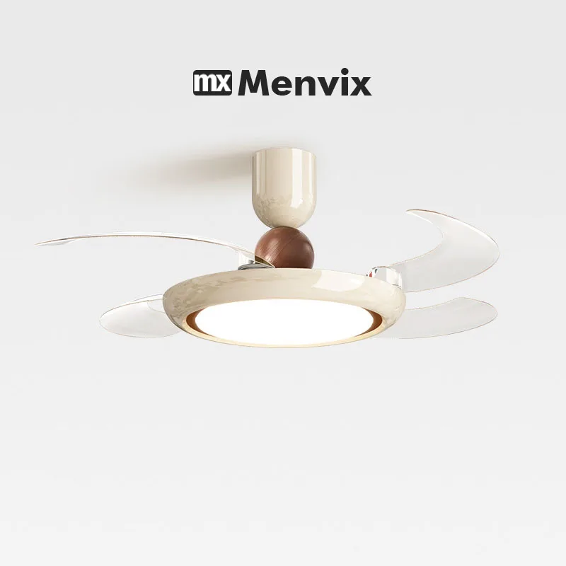 

Menvix Invisible Leaf Ceiling Fan Light, Bedroom, Living Room, Dining Room, Study, with Remote Control Ventilation Pendant Light