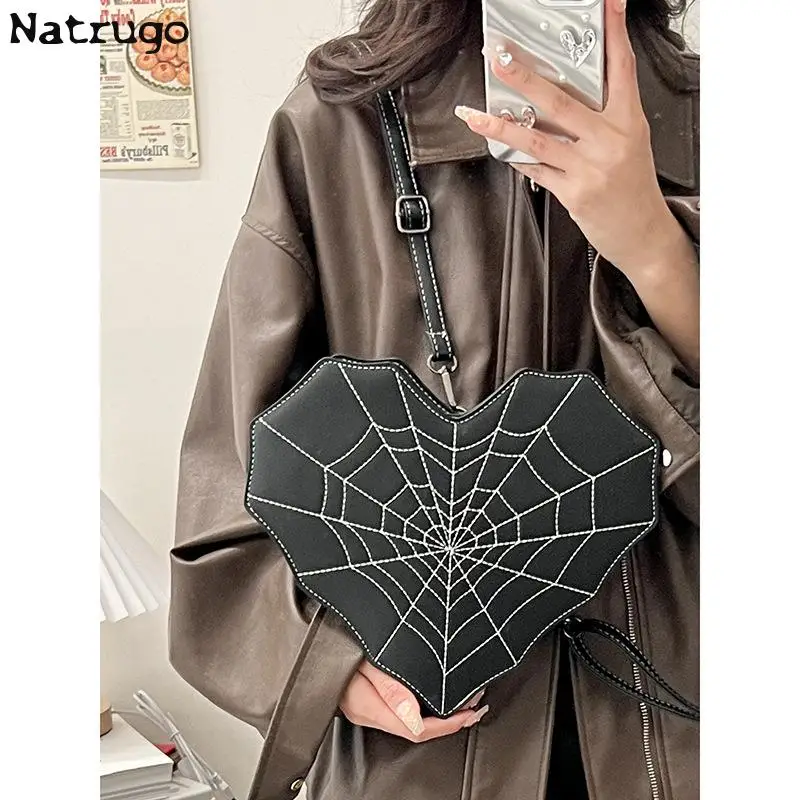 Sweet Spicy Love Bat Crossbody Bag Spider Web Women\'s Bag Multifunctional Shoulder Bag