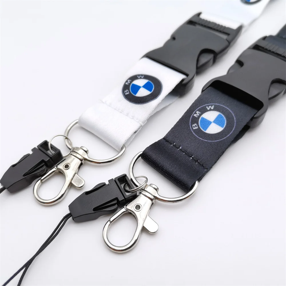 BMW Motorrad Lanyard Nylon Printing Emblem Style Black White Keychain motorcycle accessories gadget auto Fashion Gift