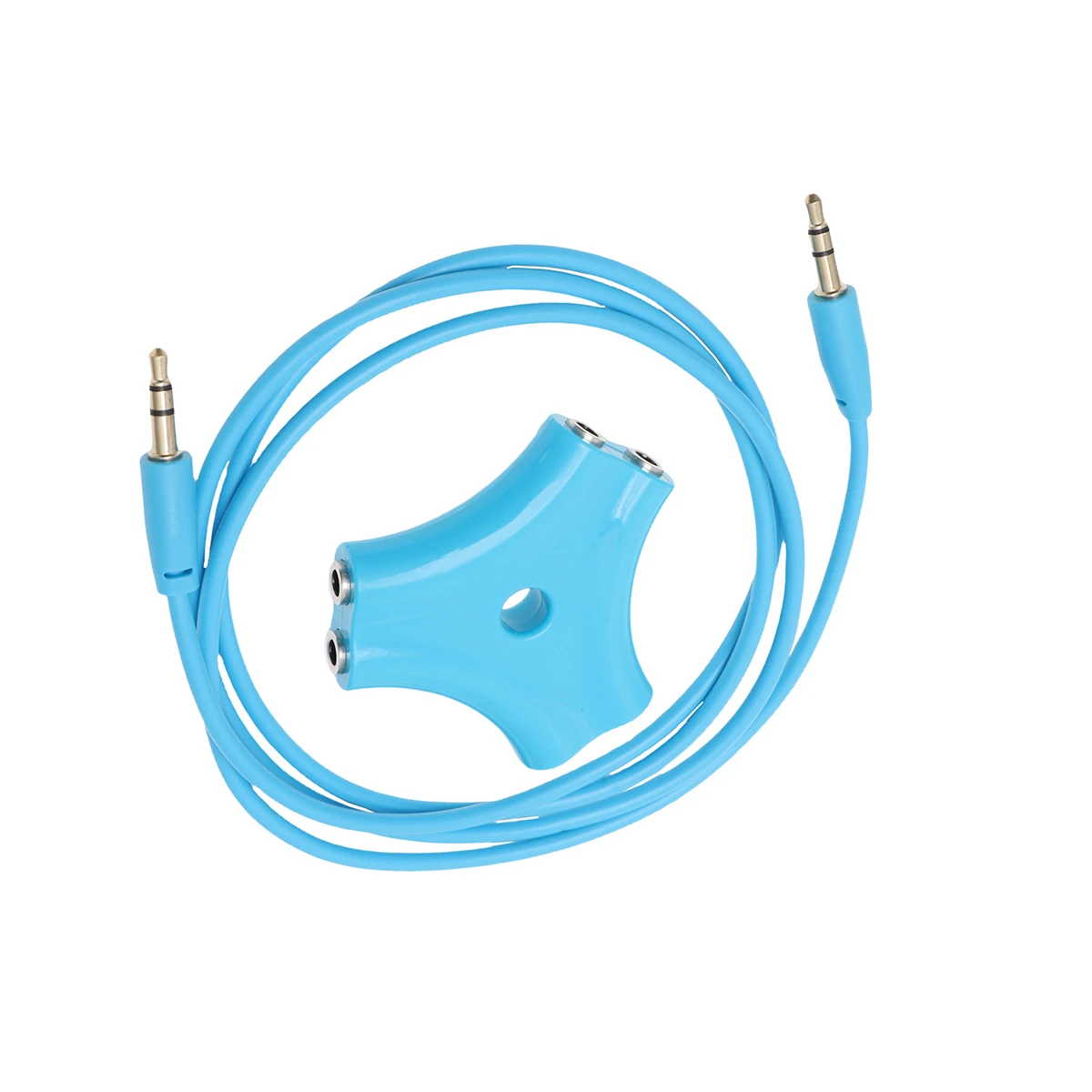 3,5 mm 5-Port-Kopfhörer-Splitter-Adapter, 1 Eingang, 5 Ausgänge mit 1 m Audiosignalkabel für die Teilen von Musik im Klassenzimmer