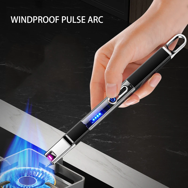 New Transparent Luminous Panel Windproof Arc Igniter Kitchen Portable Lighter Aromatherapy Candle Special Wholesale