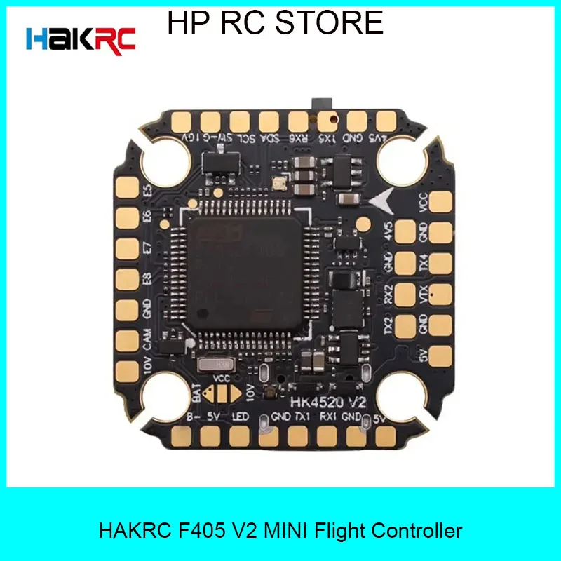

HAKRC F405 V2 MINI Flight Controller ICM42688 With Barometer Gyroscope Dual BEC 5V/3A 9V/2.5A for RC FPV Racing Freestyle Drone