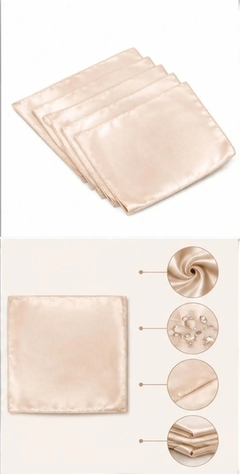 8Pcs Table Dinner Napkins Satin Cloth Napkins Smooth Wear Resistant Reusable Washable for Dining Breakfast Lunch Dinner Use