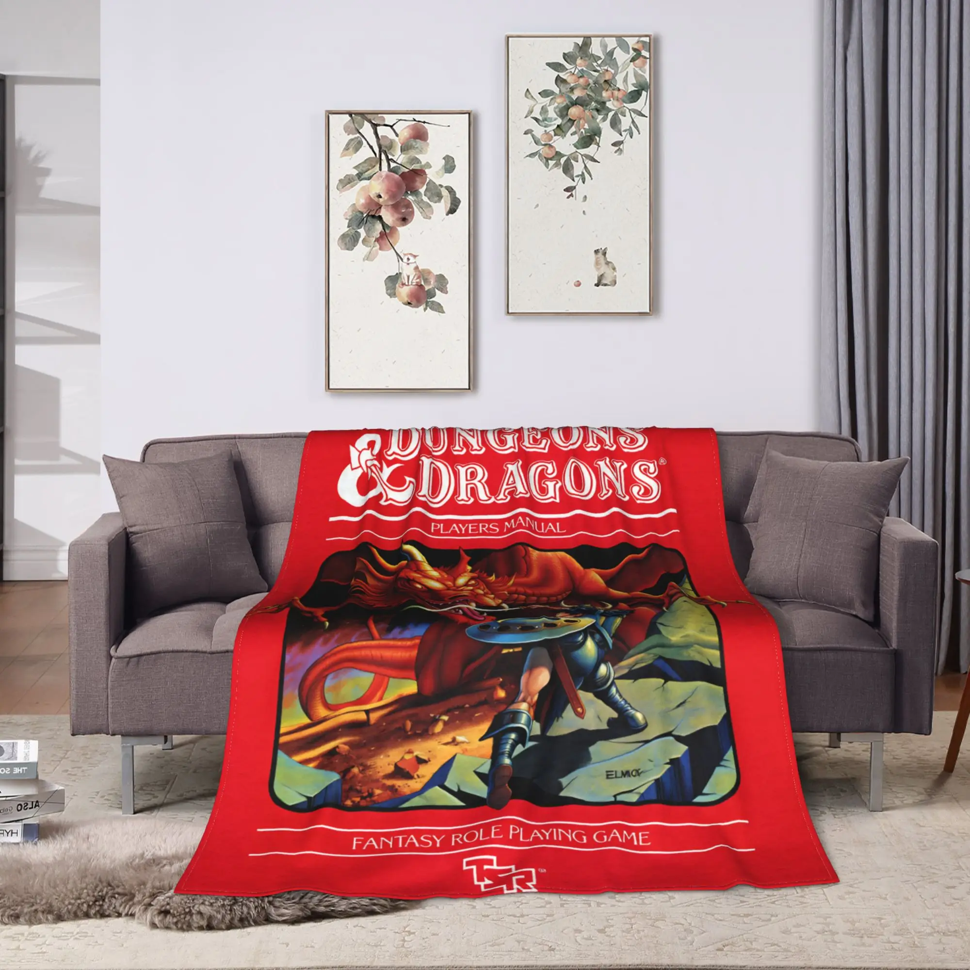 dungeons and dragons  Warm Soft Blankets  Students Plush Throw Blanket Print Couch Chair Flannel Bedspread Sofa Bed Cover