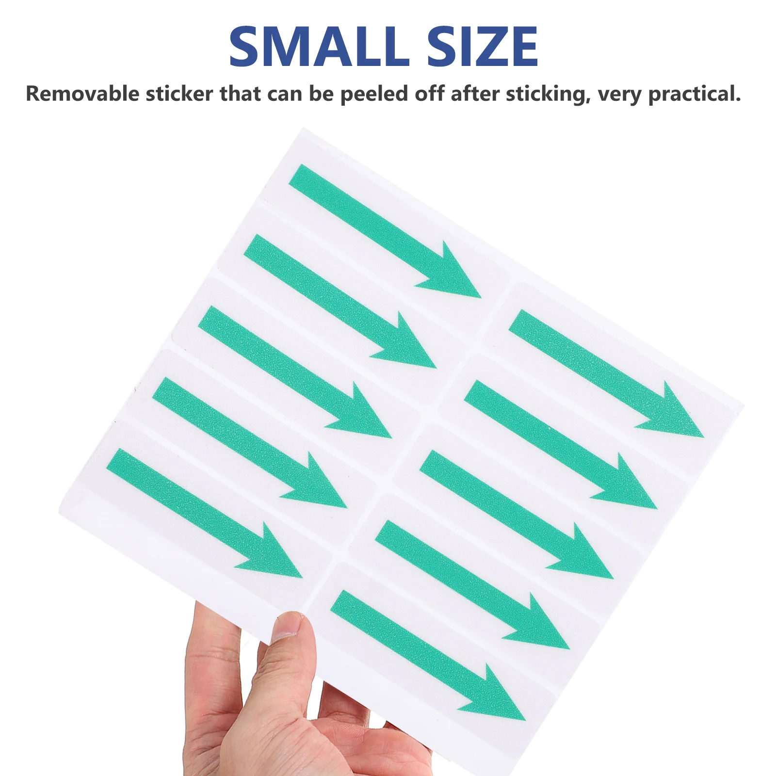 

10pcs Arrow Sticker Green White Removable Waterproof Reusable Adhesive Floor Decal For Wall Street Direction Indicator Traffic