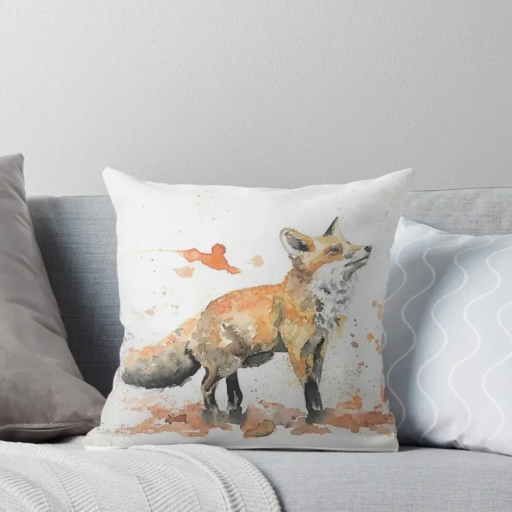 

Fox Watercolour Throw Pillow Pillowcase Cushion Pillow Decor pillow