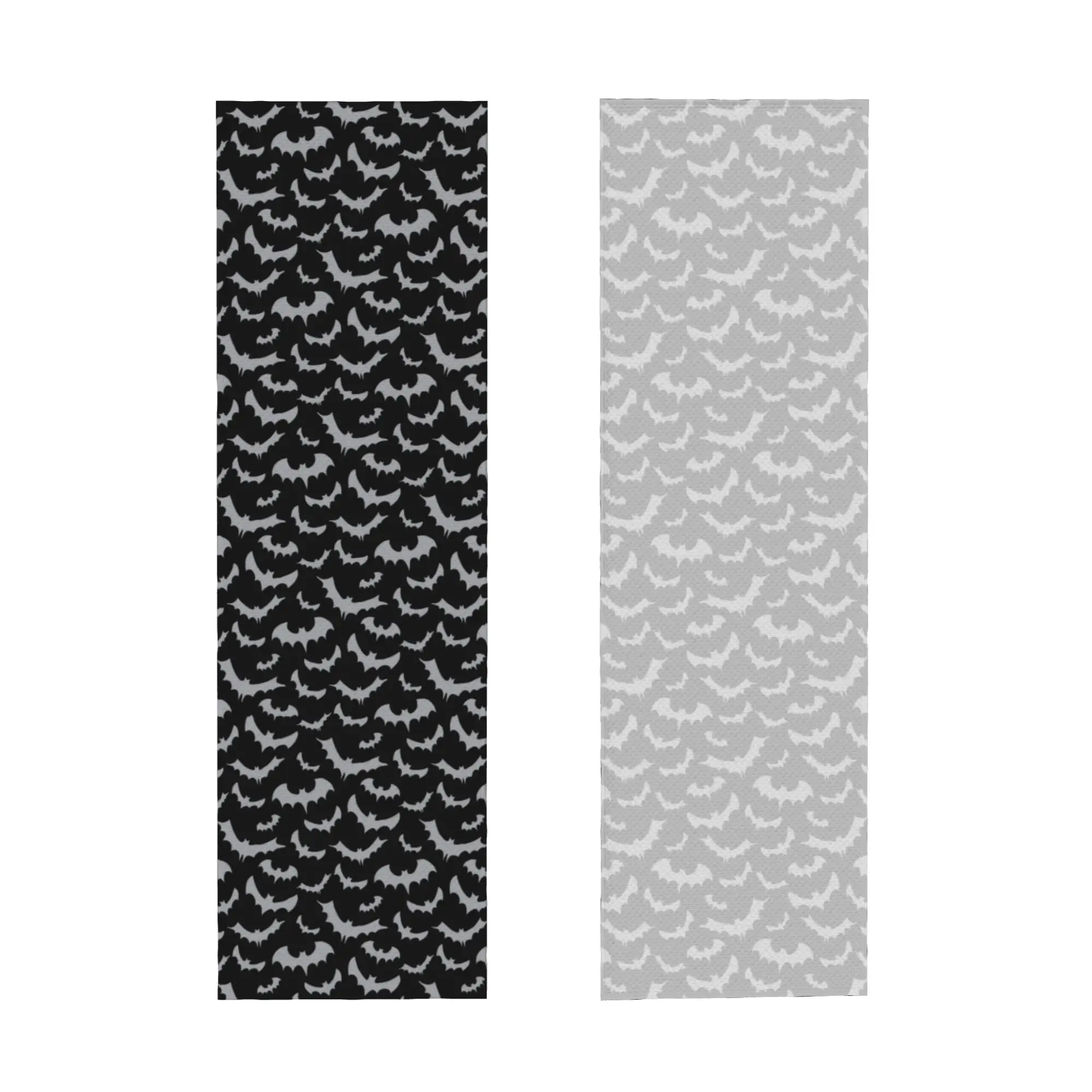 Enchanted Bats In Light Gray On Black Cold Exercise Towel Quick Dry Face Towel Goth Occult Witch Bath Towels