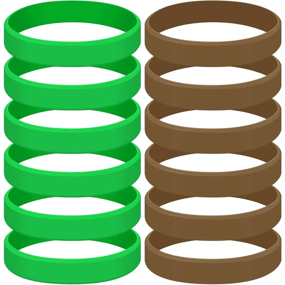 

24 Pcs Silicone Bracelet Sports Elastic Colored Rubber Wristbands Bands for Party Supplies Rubber Bracelet for Women Men Sports