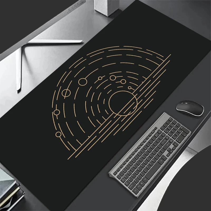 Parade Planets Mouse Pad Large Computer Office Gaming Desk Pads Vector Graphics Rubber Anti-slip Gaming Mousepads Long Table Mat