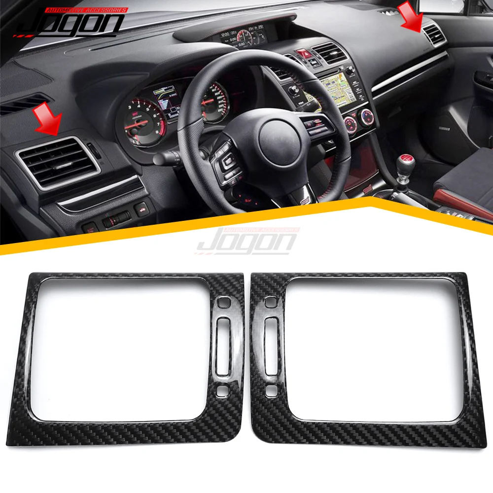 For Subaru WRX WRX STI VA 2015-2021 Real Carbon Fiber Center Console Dashboard Air Conditioner Vent Cover Interior Mouldings