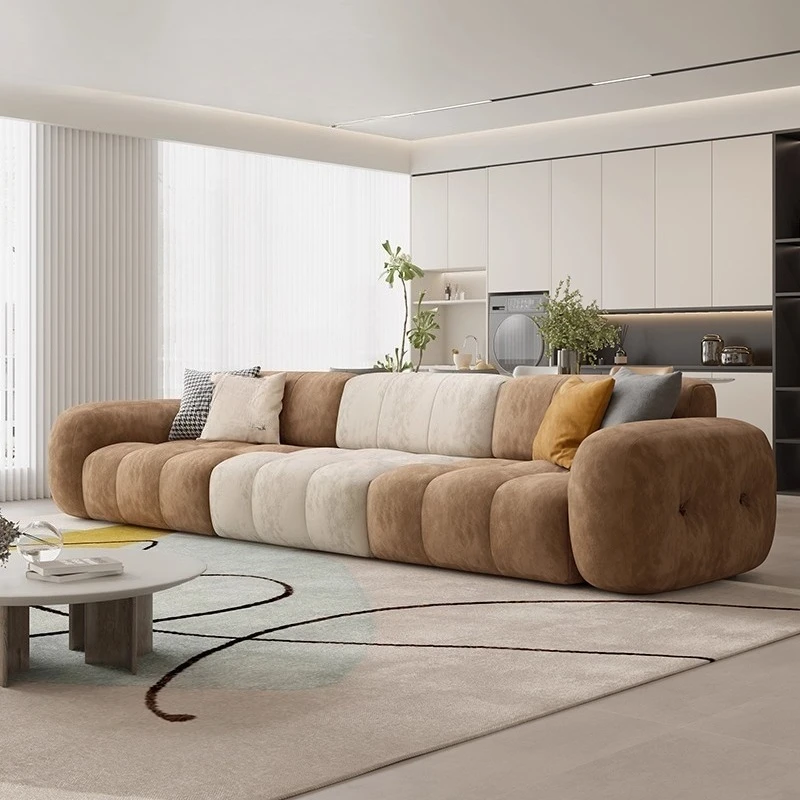 Color matching cream wind anti-cat scratch matte fleece fabric sofa removable and washable cloth cover