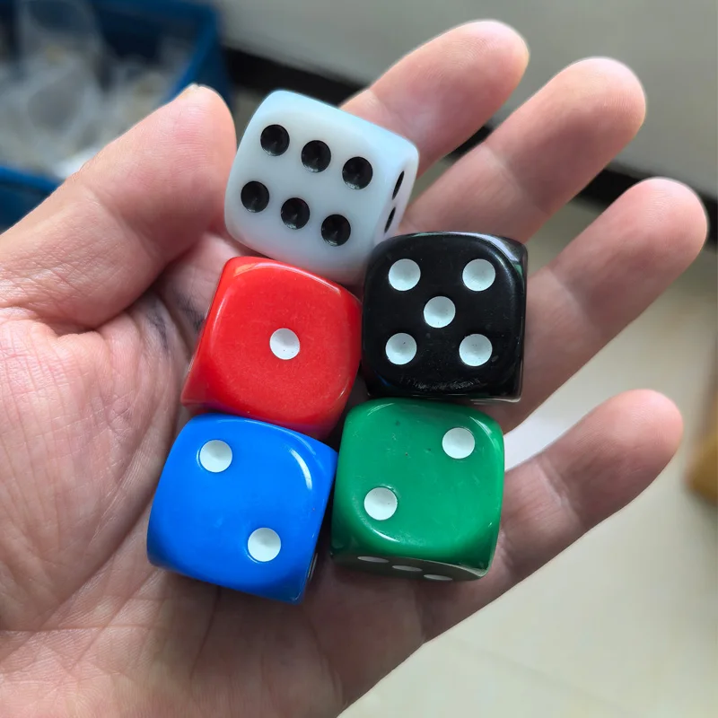 5PCS 25MM Dice Round Corner Flip Numbers Table Board Game Party Props Entertainment Activities Family Fun For Adults