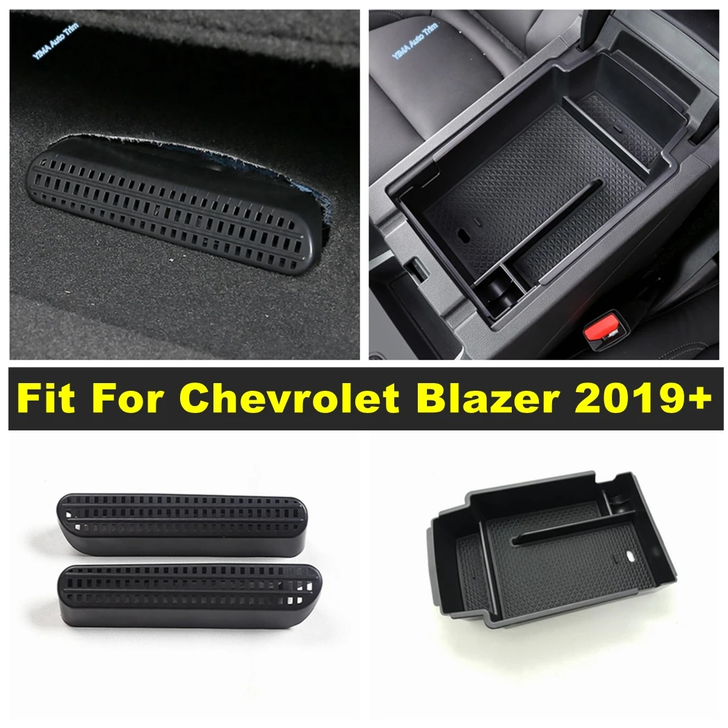 

Central Armrest Box Suitcase Storage Holder Tray Container Clapboard AC Cover For Chevrolet Blazer 2019 - 2023 Auto Accessories