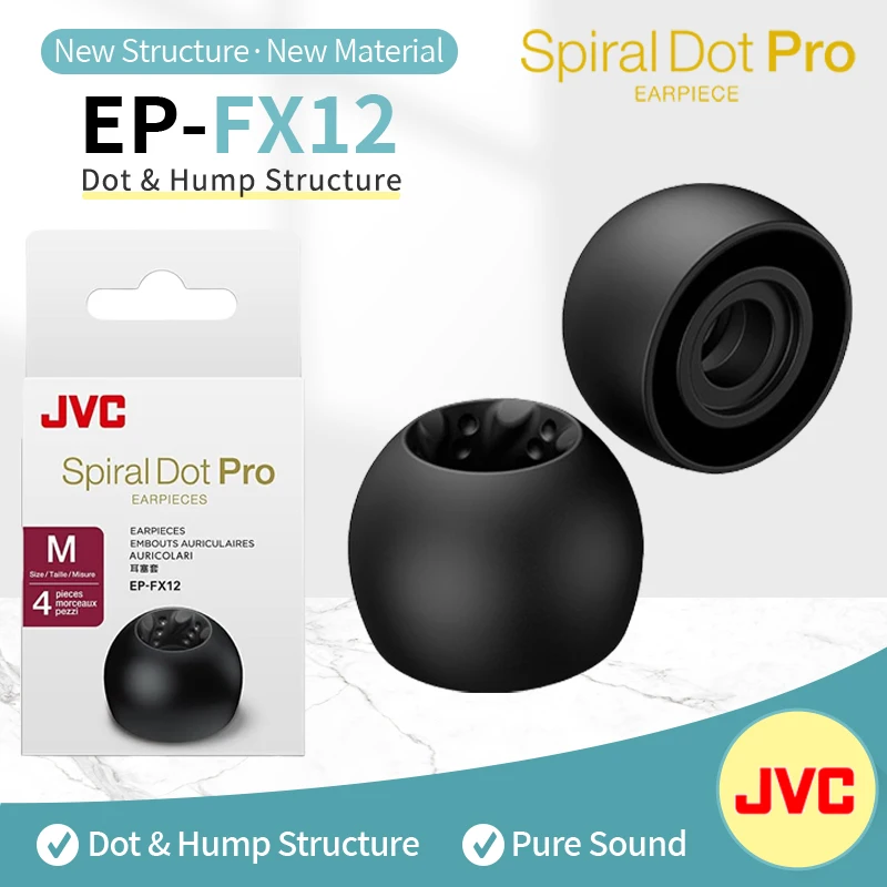 

JVC FX12 Eartips Silicone Eartips IEM JVC Eartips JVC Spiral Dot Eartips Earphones Tips Headphone Ear Tip Earphones Silicone Tip